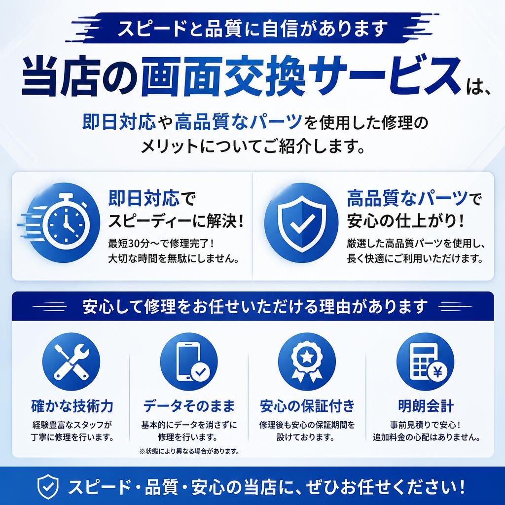 2. スマホドクターの画面交換サービスの特徴