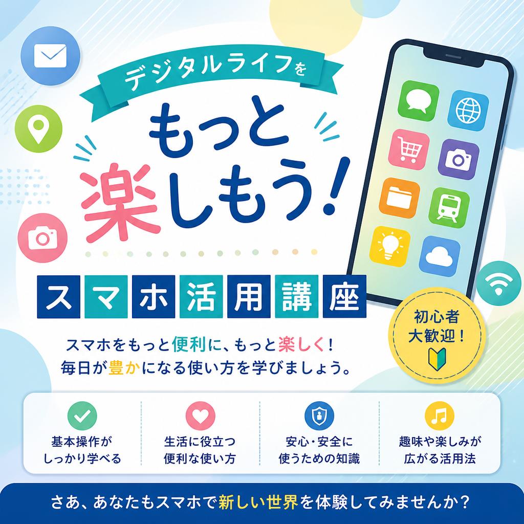 デジタルライフをもっと楽しもう！スマホ活用講座