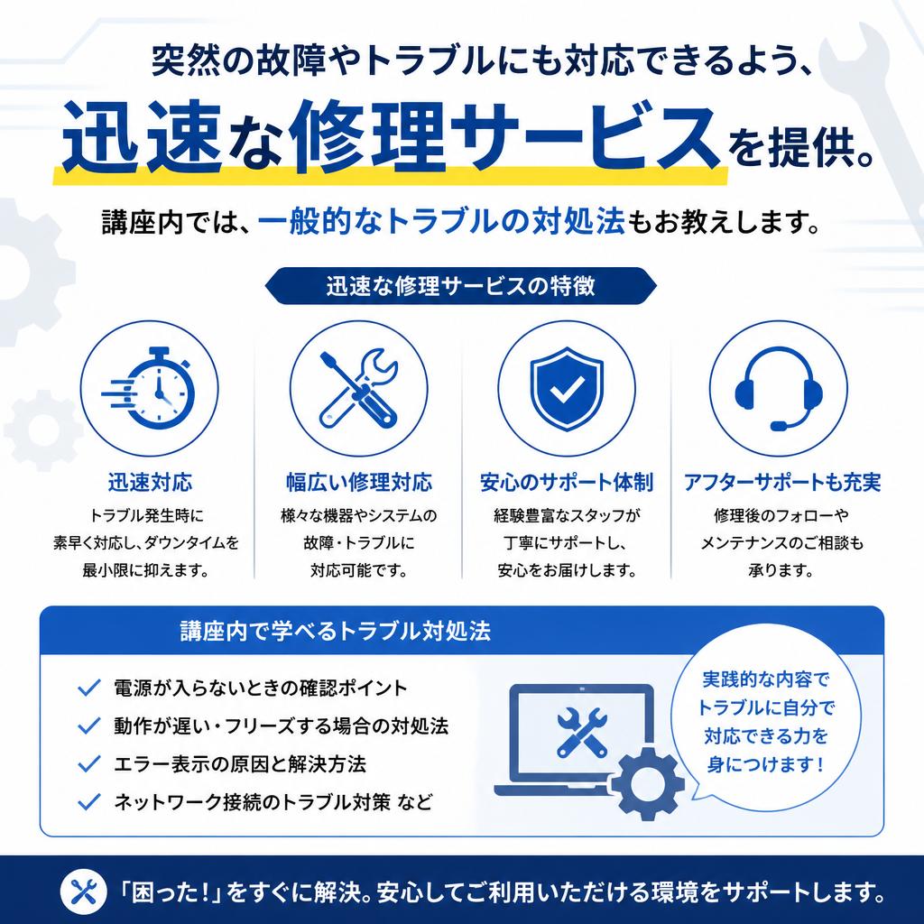 スマホトラブルへの即日対応