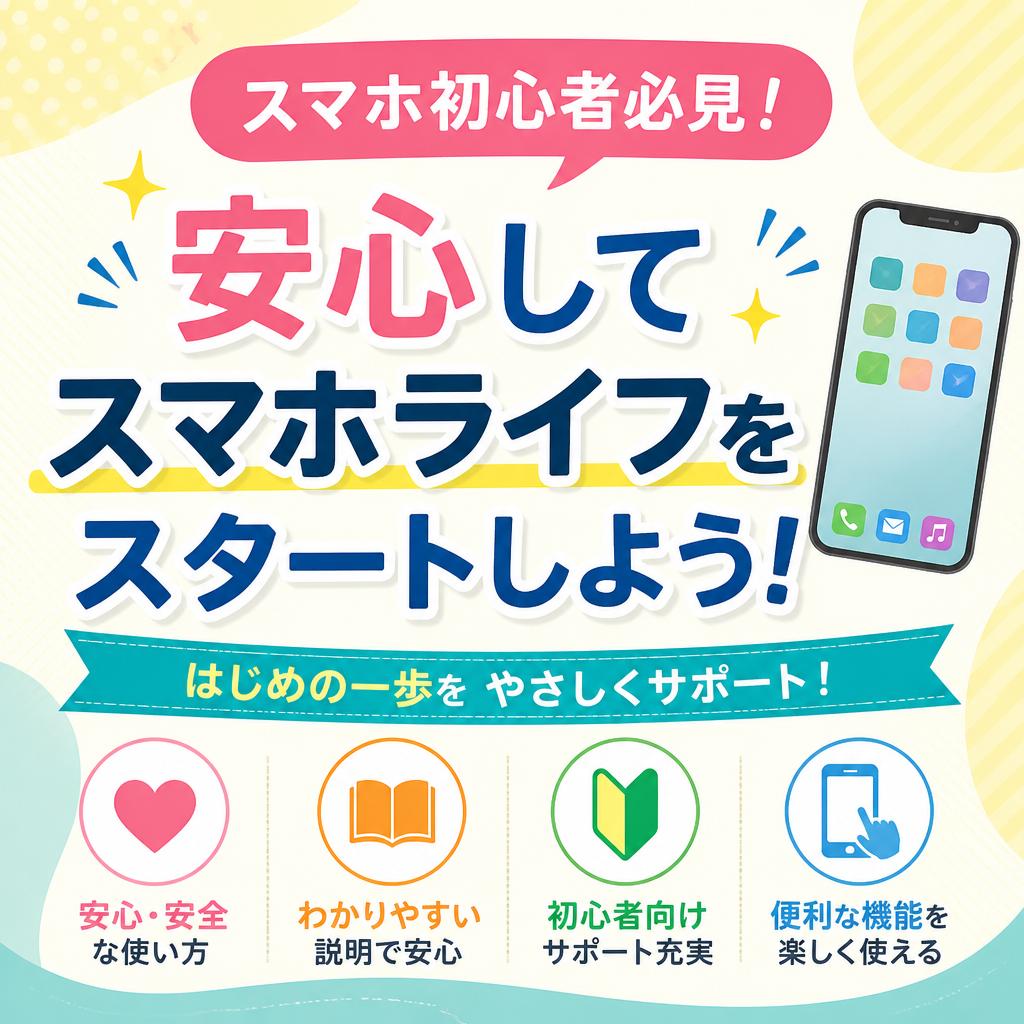スマホ初心者必見！安心してスマホライフをスタートしよう！
