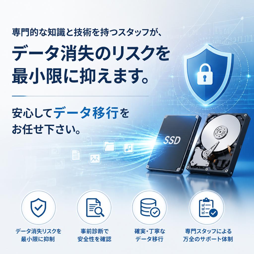 データ消失のリスクを最小限に