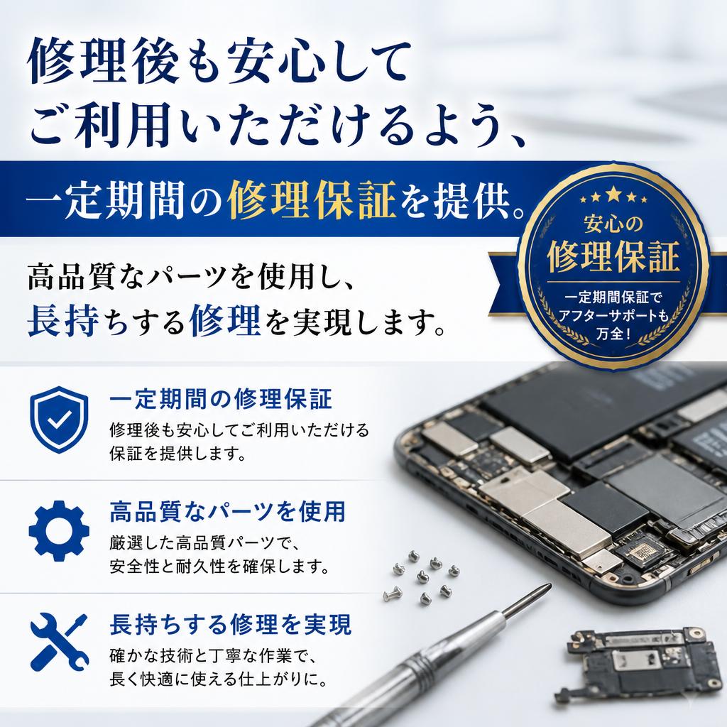 安心の修理保証と品質