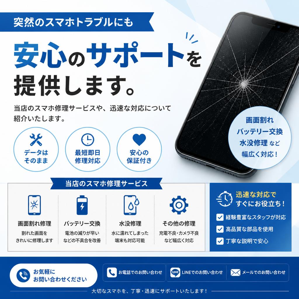 スマホ修理のサポート