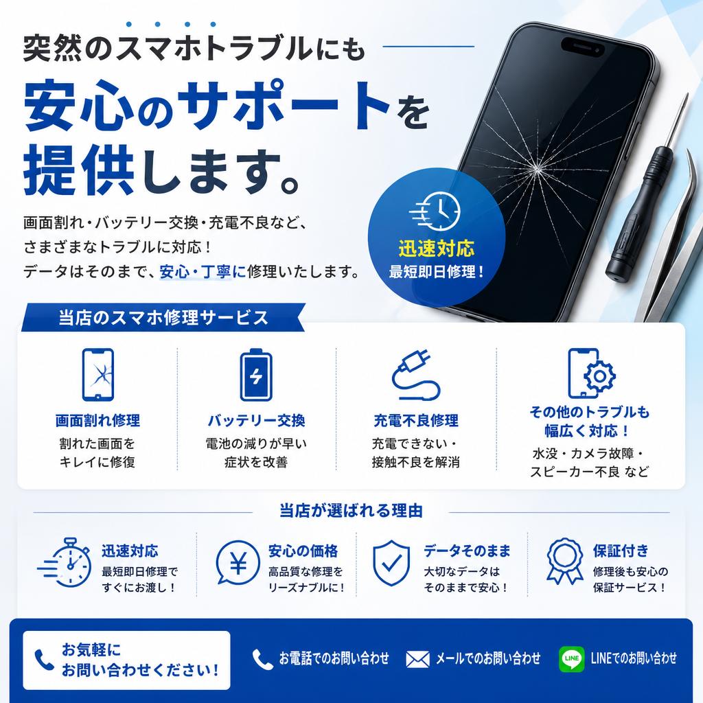 スマホ修理のサポート